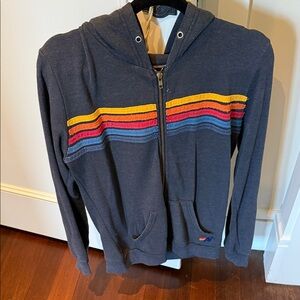 Aviator Nation Five Stripe Zip Up hoodie